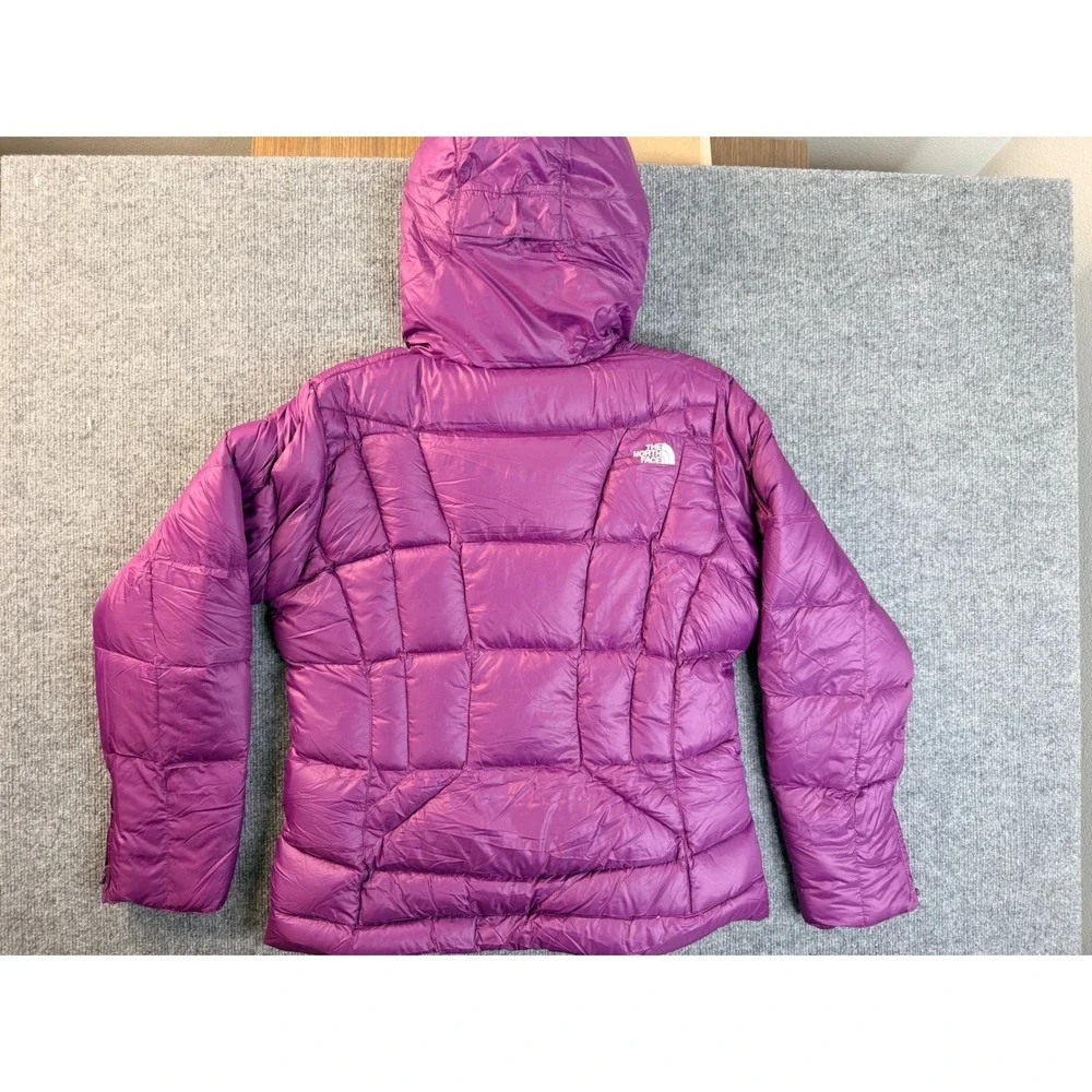 The North Face Womens Large Purple Destiny Down Jacket 600 Fill Puffer Hoode NWT